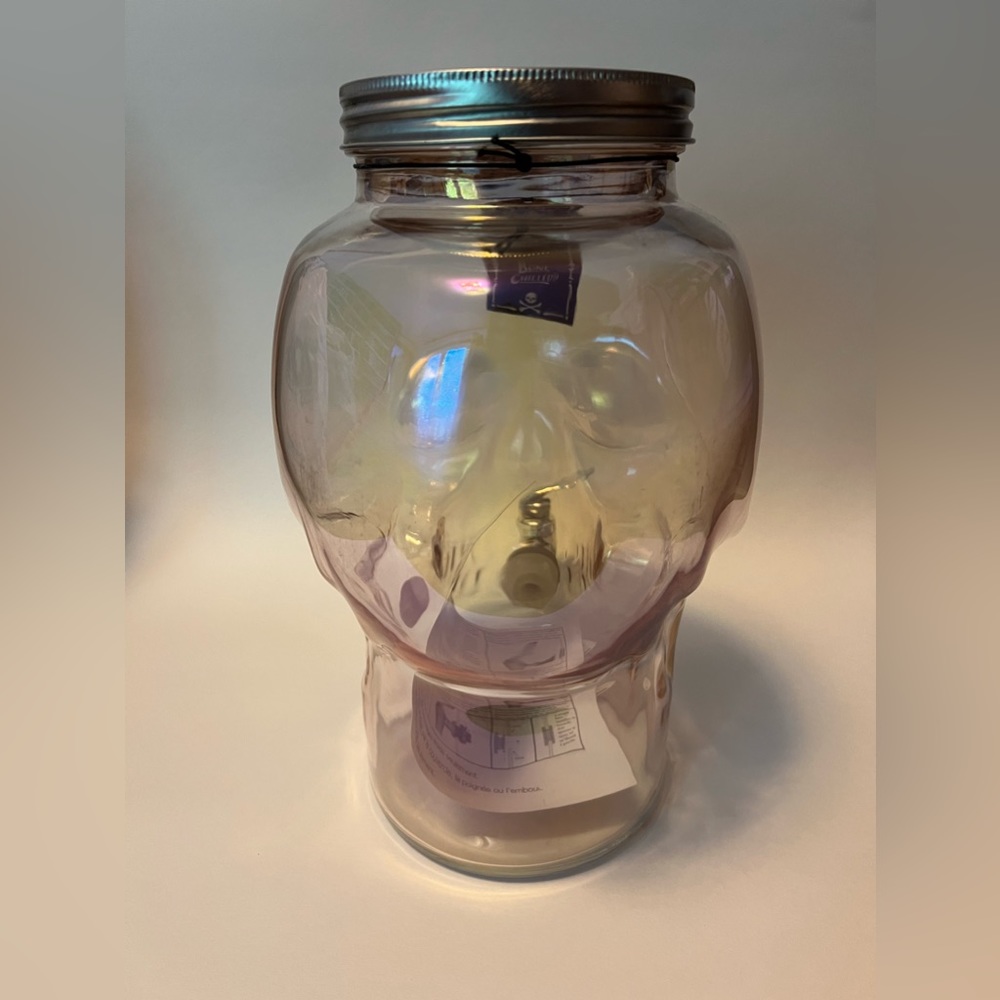 NEW Bone Chilled Skull Iridescent Glass Beverage Dispenser 3.8L - Picture 3 of 6